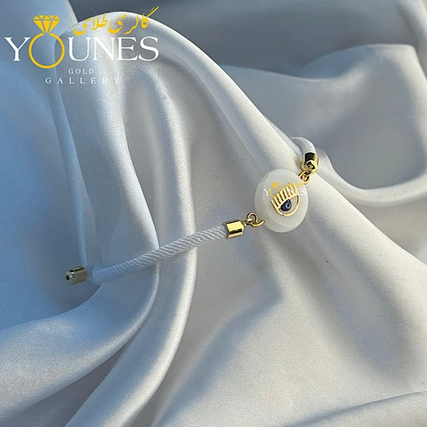 دستبند طلا صدفی کیارا چشم نظر 1.5cm